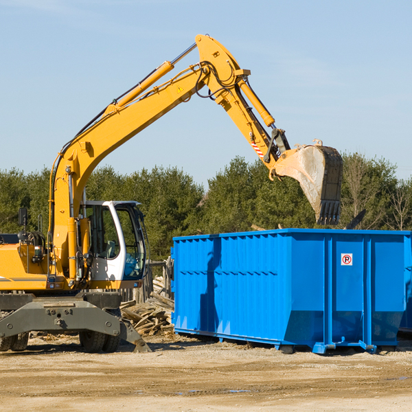 are there any restrictions on where a residential dumpster can be placed in Tioga TX